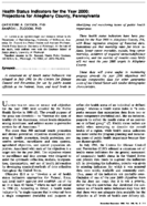 Health Status Indicators For The Year 2000 Projections For Allegheny County Pennsylvania