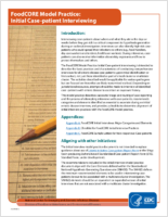 FoodCORE model practice  initial casepatient interviewing