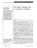 The Impact Of Managed Care On The Physician Marketplace