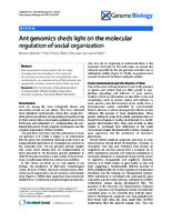 Ant genomics sheds light on the molecular regulation of social organization