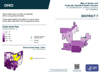 OH Congressional District 07 Stroke and Federally Qualified Health Centers Map 119th Congress