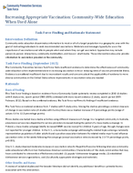 Increasing Appropriate Vaccination CommunityWide Education When Used Alone