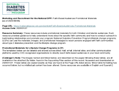 Marketing and Recruitment for the National DPP National Diabetes Prevention Program Lifestyle Change Program  FaithBased Audiences Promotional Materials