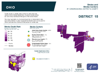 OH Congressional District 15 Stroke and Stroke Centers Map 118th Congress