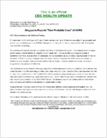 Singapore reports new probable case of SARS