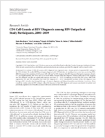CD4 Cell Counts at HIV Diagnosis among HIV Outpatient Study Participants 20002009