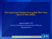 Meningococcal disease among men who have sex with men MSM