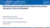 Maintaining and strengthening childhood vaccination during the COVID19 pandemic