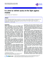 It is time to rethink tactics in the fight against malaria