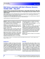Risk factors associated with fatal influenza Romania October 2009  May 2011