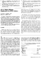 Use of vitaminmineral supplements by AFDC children