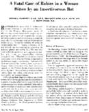 A fatal case of rabies in a woman bitten by an insectivorous bat