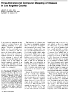 Threedimensional computer mapping of disease in Los Angeles County