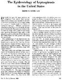 The epidemiology of leptospirosis in the United States