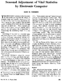 Seasonal adjustment of vital statistics by electronic computer