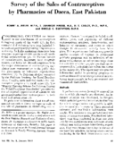 Survey of the sales of contraceptives by pharmacies of Dacca East Pakistan