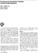 Pneumococcal vaccination practices among private physicians