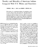 Natality And Mortality Of American Indians Compared With Us Whites And Nonwhites