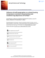 Influence of Puff Topographies on ELiquid Heating Temperature Emission Characteristics and Modeled Lung Deposition of Puff BarTM