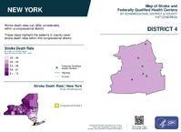 NY Congressional District 04 Stroke and Federally Qualified Health Centers Map 119th Congress