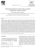 Bacterial Mutagenicity of Some Tobacco Aromatic Nitrogen Bases and Their Mixtures