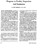 Progress in poultry inspection and sanitation