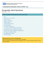Coronavirus Disease 2019 COVID19 Frequently Asked Questions April 17 2020