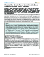 Characterizing Genetic Risk at Known Prostate Cancer Susceptibility Loci in Black or African American
