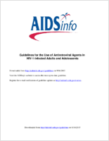Guidelines for the use of antiretroviral agents in HIV1infected adults and adolescents