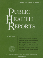 Public Health Reports  v 85  no 8  cover