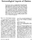 Immunological aspects of cholera