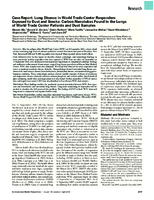 Case Report Lung Disease in World Trade Center Responders Exposed to Dust and Smoke Carbon Nanotubes Found in the Lungs of World Trade Center Patients and Dust Samples