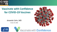 Vaccinate with confidence for COVID19 vaccines