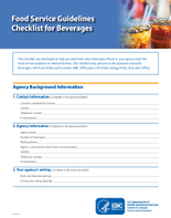 Food Service Guidelines Checklist for Beverages