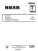 NIOSH Manual of Analytical Methods NMAM 4th Edition print edition
