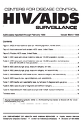 HIVAIDS Surveillance AIDS cases reported through February 1989