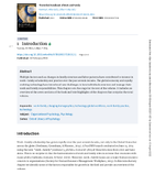 The Oxford Handbook of Work and Family Part 1 Chapter 1 Introduction