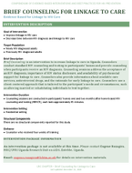 BRIEF COUNSELING FOR LINKAGE TO CARE