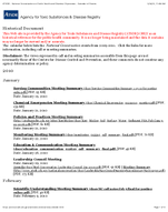 National Conversation on Public Health and Chemical Exposures Calendar of Events  2010