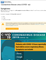 Coronavirus Disease 2019 COVID19 Symptoms of Coronavirus Disease February 29 2020