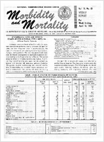 Morbidity and Mortality Weekly Report Vol 18 No 15 week ending April 12 1969