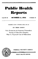 Public Health Reports  v 66 no 40  cover