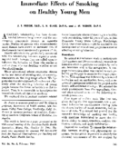 Immediate effects of smoking on healthy young men