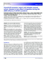 Household economic impact and attitudes toward school closures in two cities in Argentina during the 2009 influenza A H1N1 pandemic