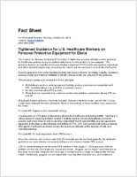 Tightened Guidance for US Healthcare Workers on Personal Protective Equipment for Ebola