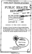 Public Health Reports  v 53 no 3  cover