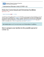 FAQs for Correctional and Detention Facilities June 17 2020