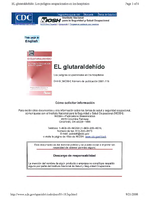 El Glutaraldehdo Los Peligros Ocupacionales En Los Hospitales