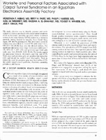 Worksite and Personal Factors Associated with Carpal Tunnel Syndrome in an Egyptian Electronics Assembly Factory