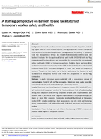 A Staffing Perspective on Barriers to and Facilitators of Temporary Worker Safety and Health